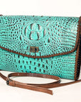 American Darling Coin Purse Crocodile embossed Genuine Leather women bag western handbag purse