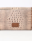 American Darling Coin Purse Crocodile embossed Genuine Leather women bag western handbag purse