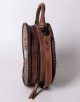 American Darling ADBG1025A Canteen Hand Tooled Genuine Leather women bag western handbag purse