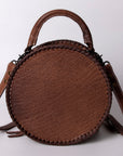 American Darling ADBG1025A Canteen Hand Tooled Genuine Leather women bag western handbag purse
