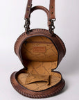 American Darling ADBG1025A Canteen Hand Tooled Genuine Leather women bag western handbag purse