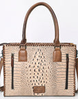 American Darling Briefcase Crocodile embossed Genuine Leather women bag western handbag purse