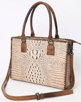 American Darling Briefcase Crocodile embossed Genuine Leather women bag western handbag purse