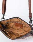 American Darling ADBG1027 Small Crossbody Hand Tooled Genuine Leather Women Bag Western Handbag Purse