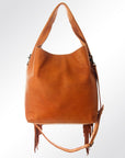 American Darling Hobo Bag Hand Tooled Floral Carved Genuine Leather Western Purse with Buck Stitched Trim & YKK Zipper