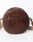 American Darling ADBGA303 Canteen Hand Tooled Hair-On Genuine Leather Women Bag Western Handbag Purse