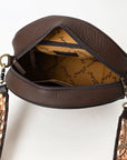 American Darling ADBGA304 Canteen Hand Tooled Genuine Leather Women Bag Western Handbag Purse