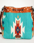 American Darling ADBG574D1 Large Crossbody Saddle Blanket Hair On Genuine Leather Women Bag Western Handbag Purse