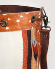American Darling ADBG574D1 Large Crossbody Saddle Blanket Hair On Genuine Leather Women Bag Western Handbag Purse