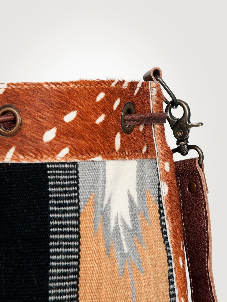 American Darling ADBG574D1 Large Crossbody Saddle Blanket Hair On Genuine Leather Women Bag Western Handbag Purse