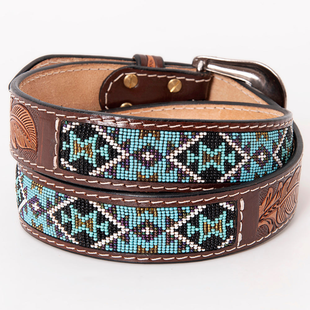 HILASON Hand-Tooled Leather Western Belt Unisex