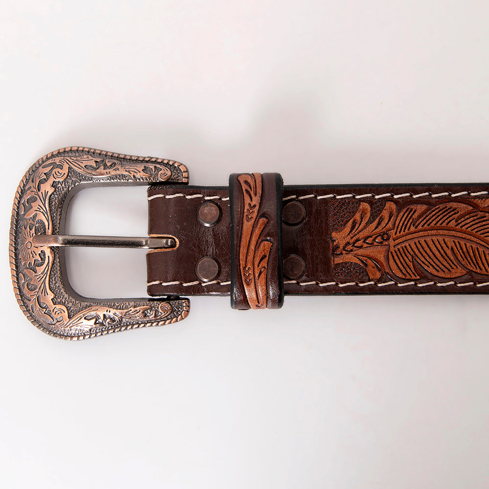 HILASON Hand-Tooled Leather Western Belt Unisex