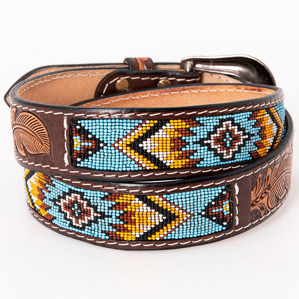 HILASON Hand-Tooled Leather Western Belt Unisex
