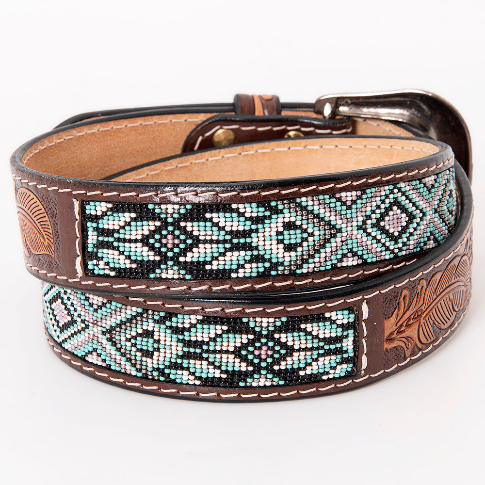 HILASON Hand-Tooled Leather Western Belt Unisex
