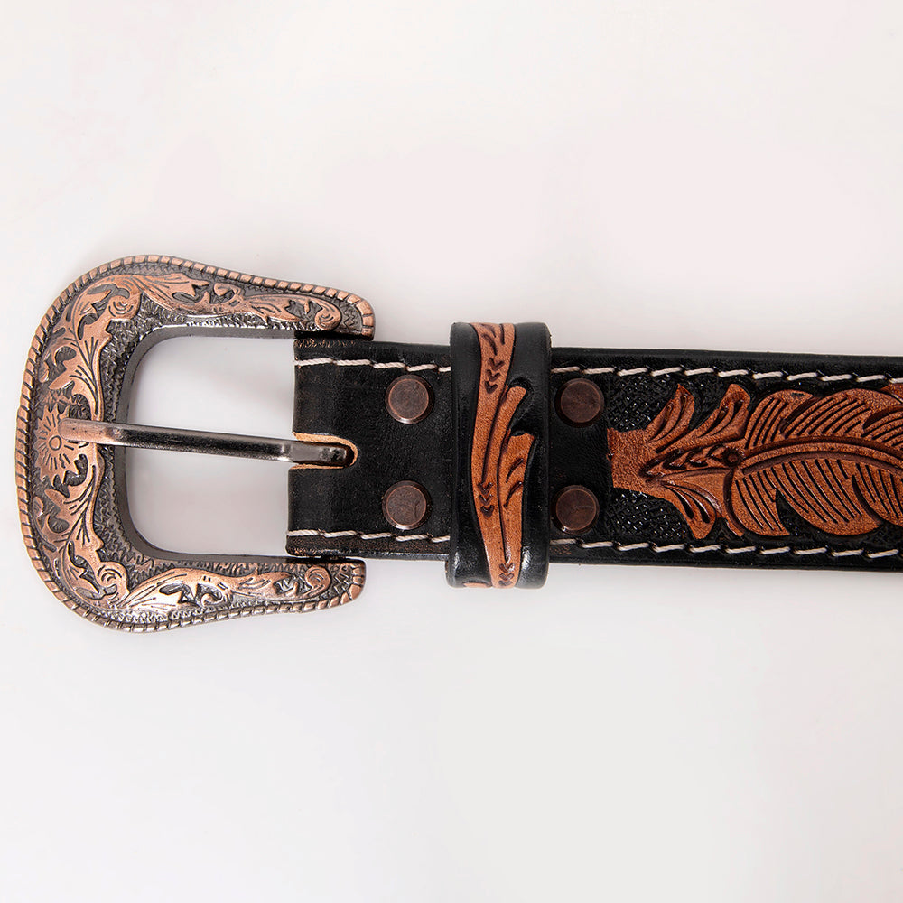 HILASON Hand-Tooled Leather Western Belt Unisex