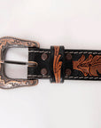 HILASON Hand-Tooled Leather Western Belt Unisex