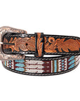 HILASON Hand-Tooled Leather Western Belt Unisex