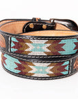 HILASON Western Genuine Leather Belt for Men Women Cowboy Cowgirl Handmade Unisex Full Grain Heavy Duty Tooled Beaded Belt
