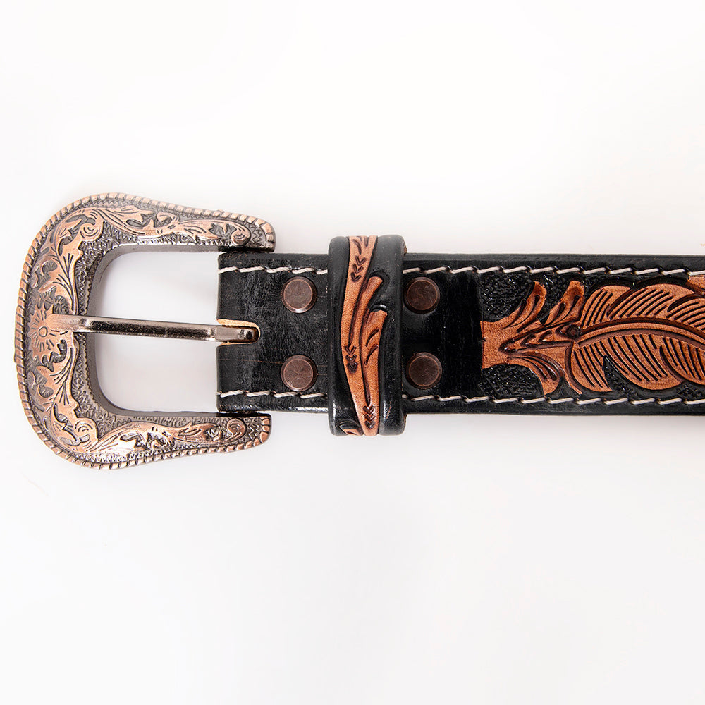 HILASON Hand-Tooled Leather Western Belt Unisex