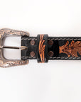 HILASON Hand-Tooled Leather Western Belt Unisex