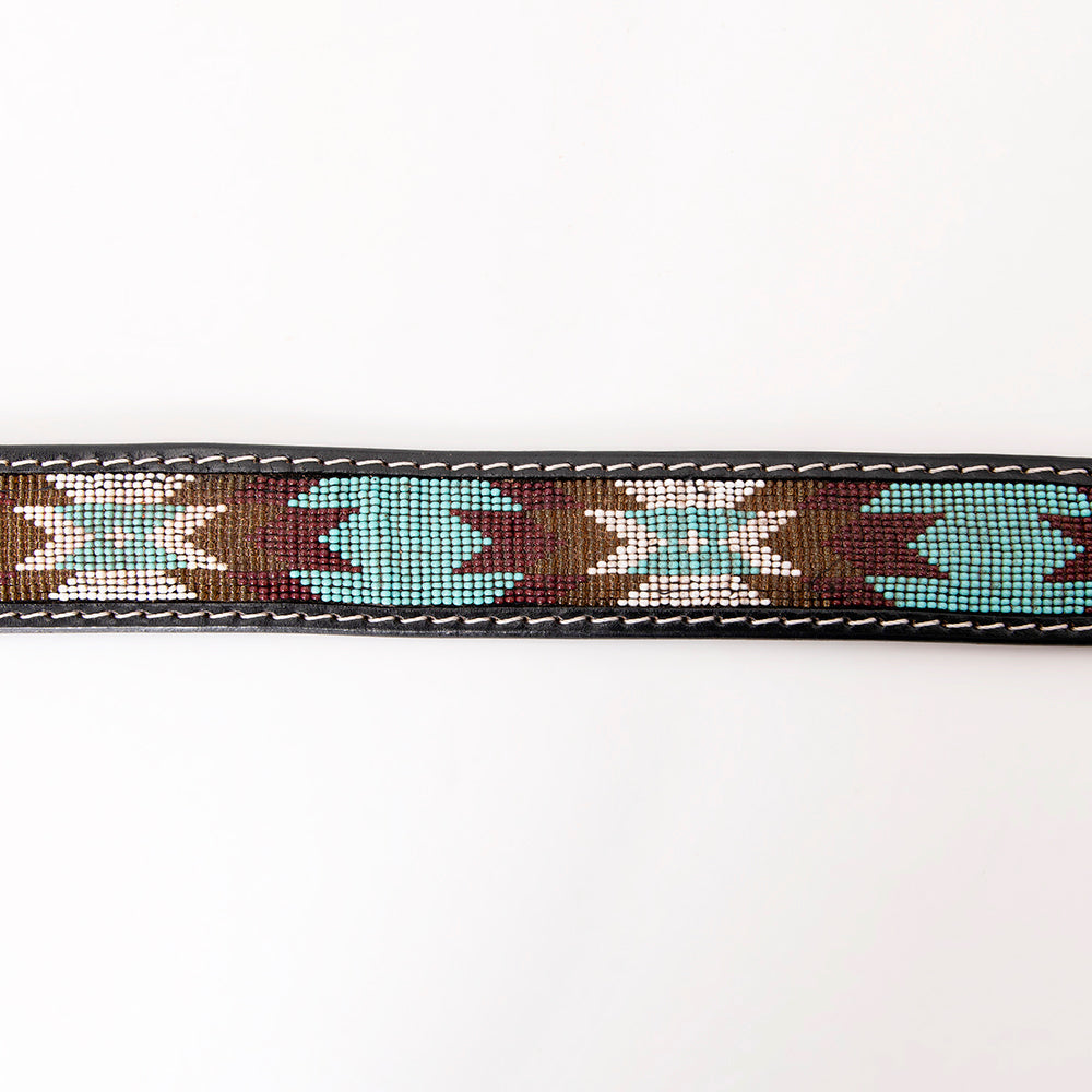 HILASON Western Genuine Leather Belt for Men Women Cowboy Cowgirl Handmade Unisex Full Grain Heavy Duty Tooled Beaded Belt