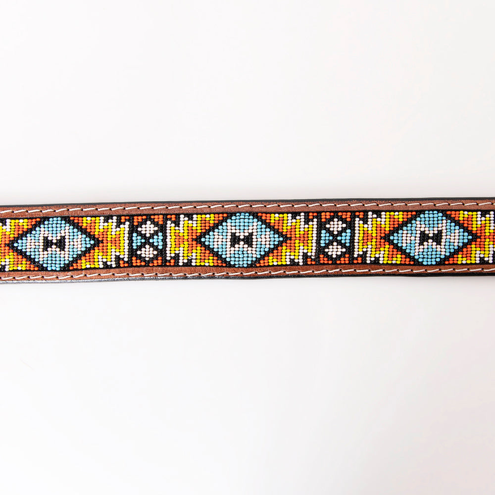 HILASON Western Genuine Leather Belt for Men Women Cowboy Cowgirl Handmade Unisex Full Grain Heavy Duty Tooled Beaded Belt