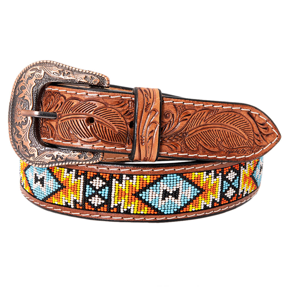 HILASON Hand-Tooled Leather Western Belt Unisex