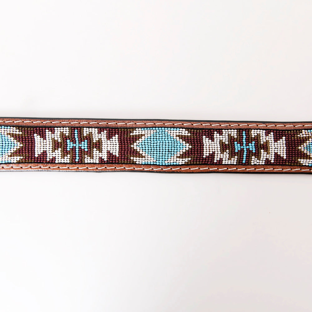 HILASON Western Genuine Leather Belt for Men Women Cowboy Cowgirl Handmade Unisex Full Grain Heavy Duty Tooled Beaded Belt