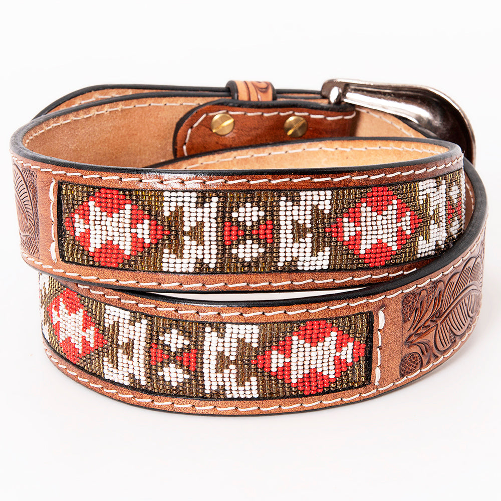 HILASON Hand-Tooled Leather Western Belt Unisex