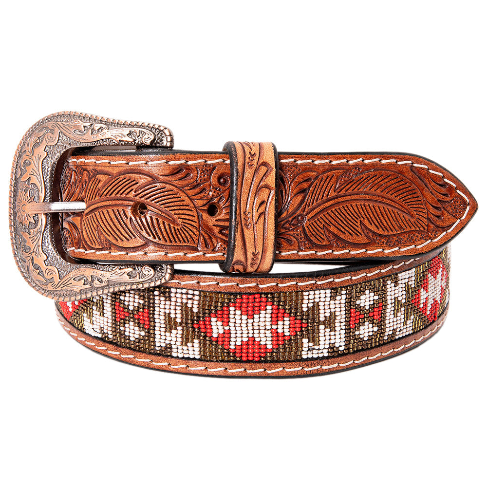 HILASON Hand-Tooled Leather Western Belt Unisex