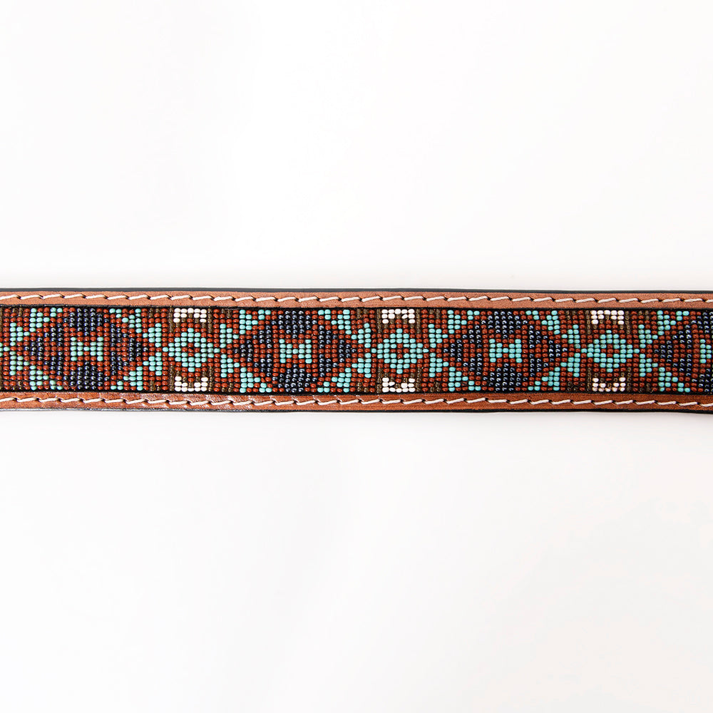 HILASON Western Genuine Leather Belt for Men Women Cowboy Cowgirl Handmade Unisex Full Grain Heavy Duty Tooled Beaded Belt