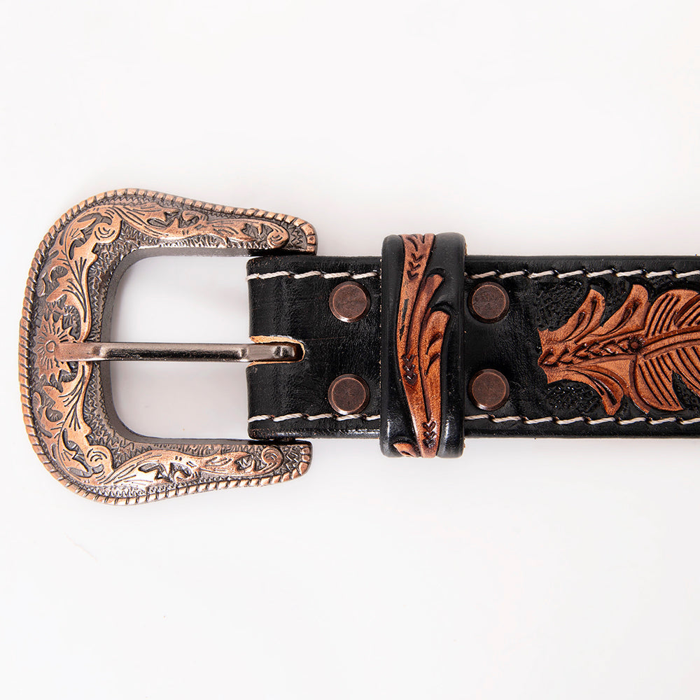 HILASON Hand-Tooled Leather Western Belt Unisex