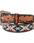 HILASON Hand-Tooled Leather Western Belt Unisex