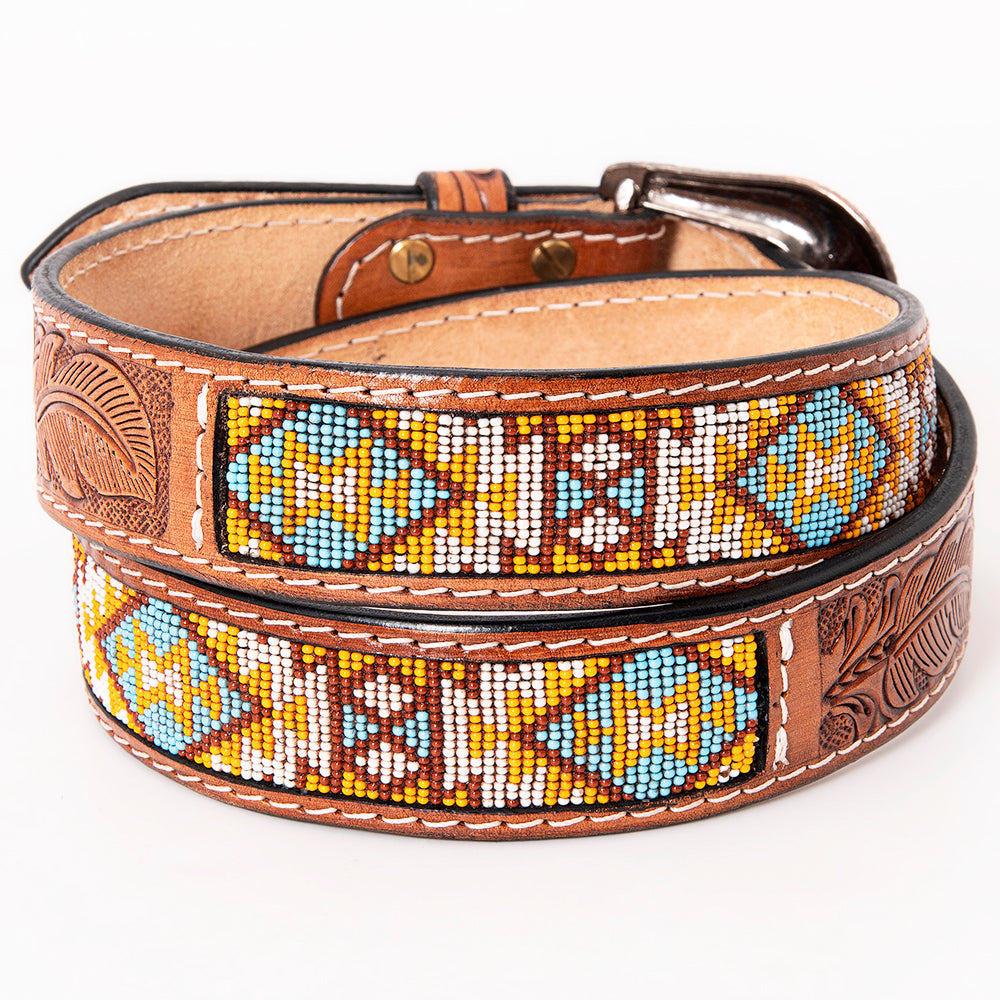 HILASON Hand-Tooled Leather Western Belt Unisex