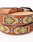 HILASON Hand-Tooled Leather Western Belt Unisex