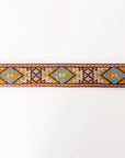 HILASON Western Genuine Leather Belt for Men Women Cowboy Cowgirl Handmade Unisex Full Grain Heavy Duty Tooled Beaded Belt