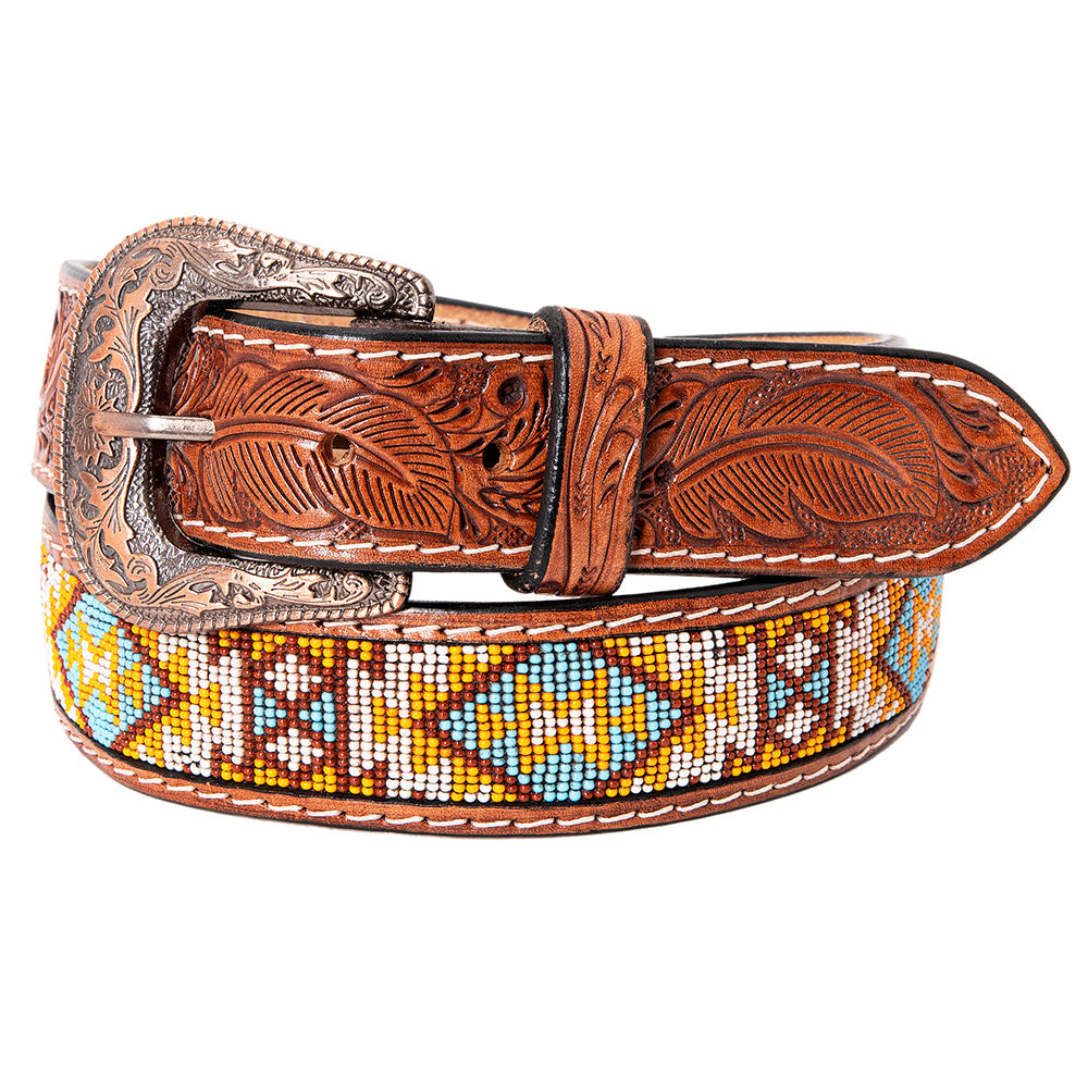 HILASON Hand-Tooled Leather Western Belt Unisex