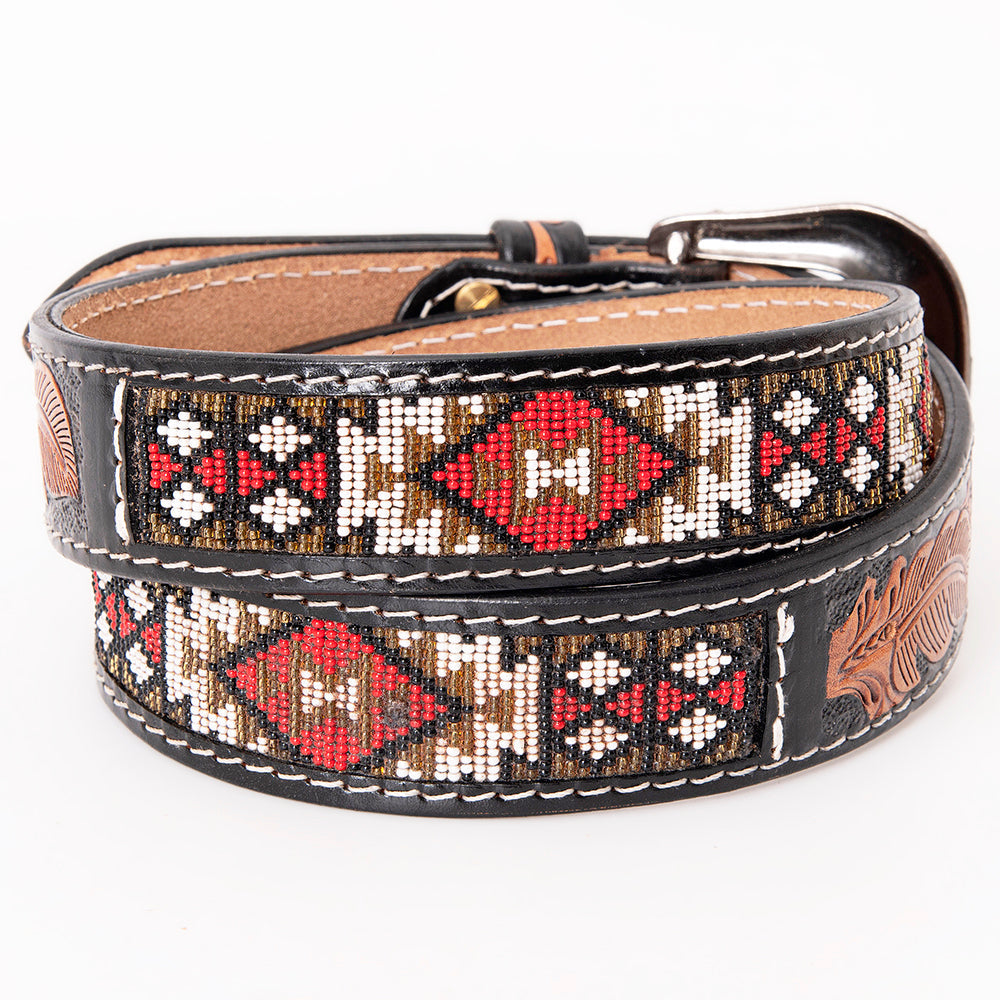 HILASON Hand-Tooled Leather Western Belt Unisex