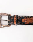 HILASON Hand-Tooled Leather Western Belt Unisex