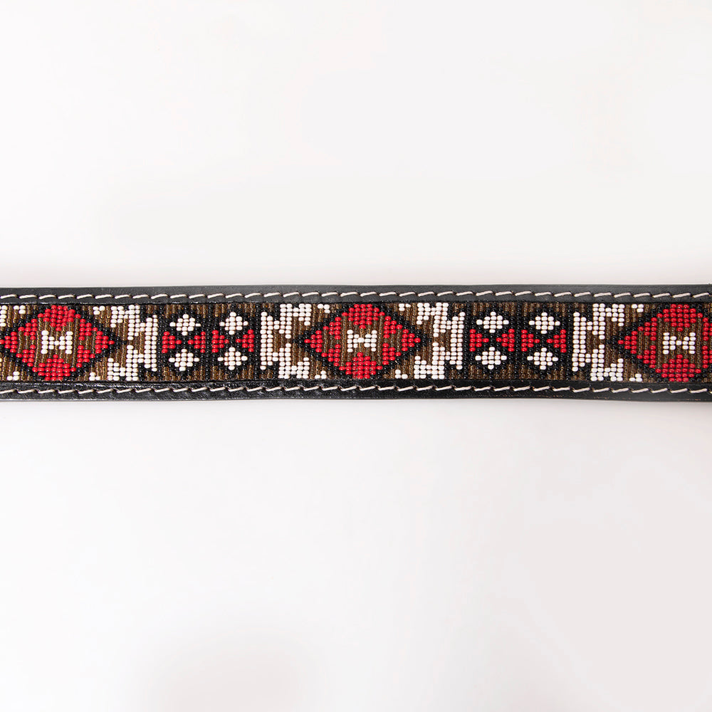 HILASON Western Genuine Leather Belt for Men Women Cowboy Cowgirl Handmade Unisex Full Grain Heavy Duty Tooled Beaded Belt