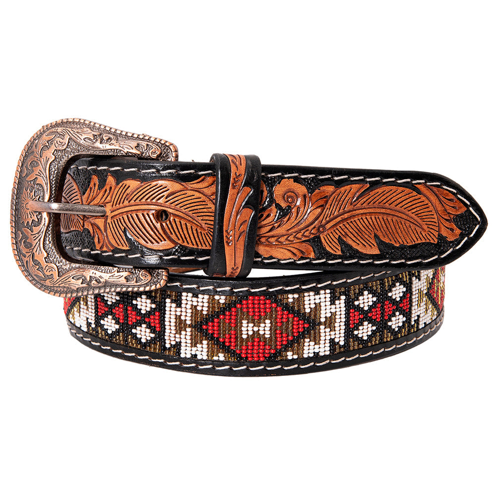 HILASON Hand-Tooled Leather Western Belt Unisex