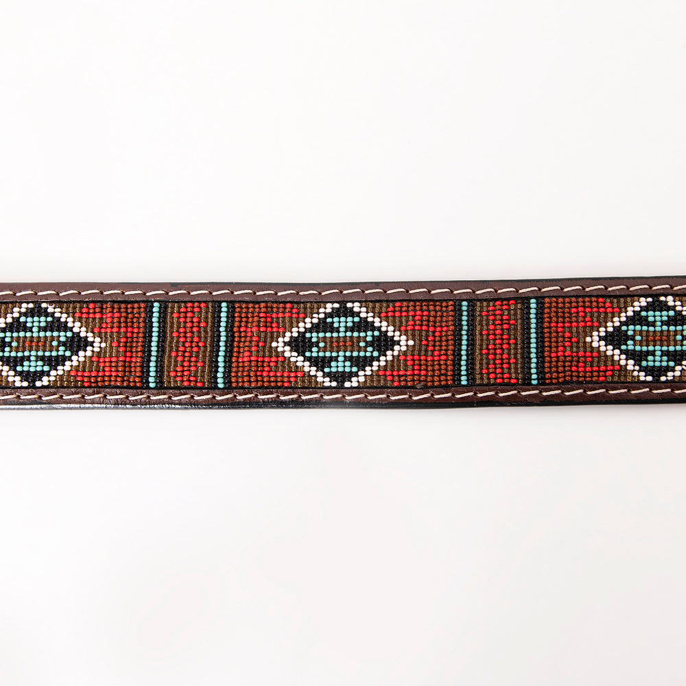 HILASON Western Genuine Leather Belt for Men Women Cowboy Cowgirl Handmade Unisex Full Grain Heavy Duty Tooled Beaded Belt