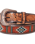HILASON Hand-Tooled Leather Western Belt Unisex
