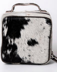 American Darling Hand Tooled Hair On Genuine Leather Women Bag Western Handbag Purse