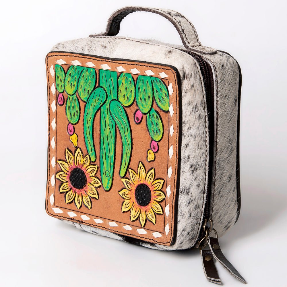 American Darling Hand Tooled Hair On Genuine Leather Women Bag Western Handbag Purse