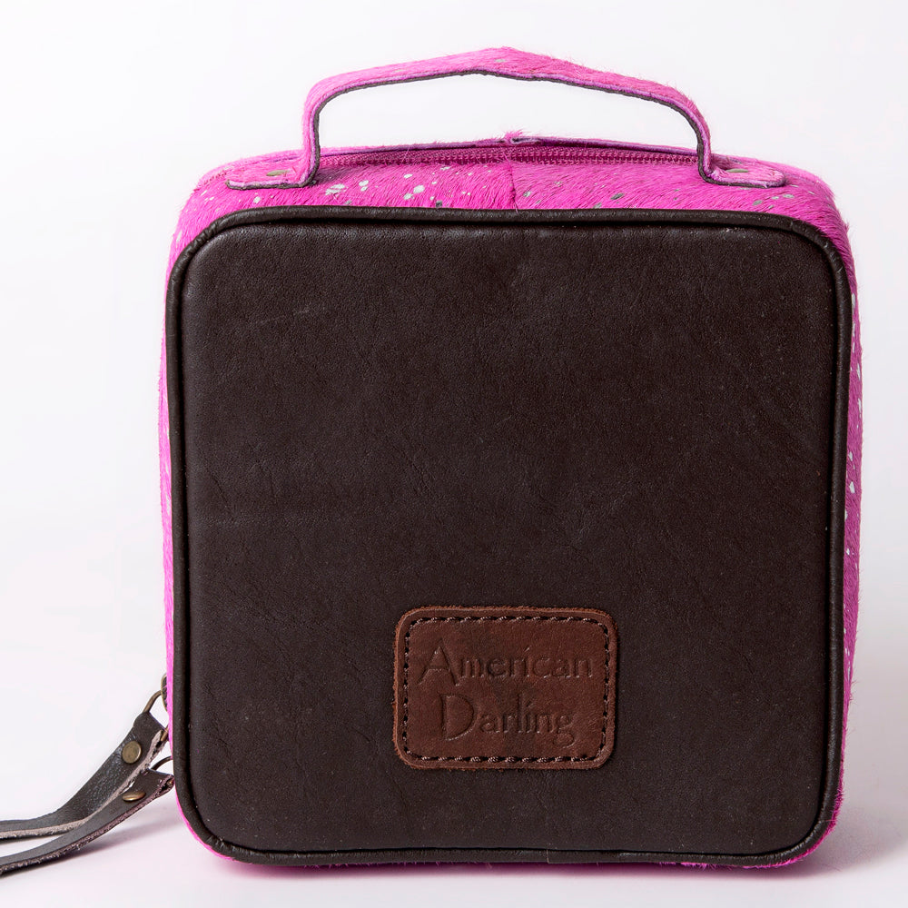 American Darling Jewelry Case Hair-On Genuine Leather Women Bag Western Handbag Purse