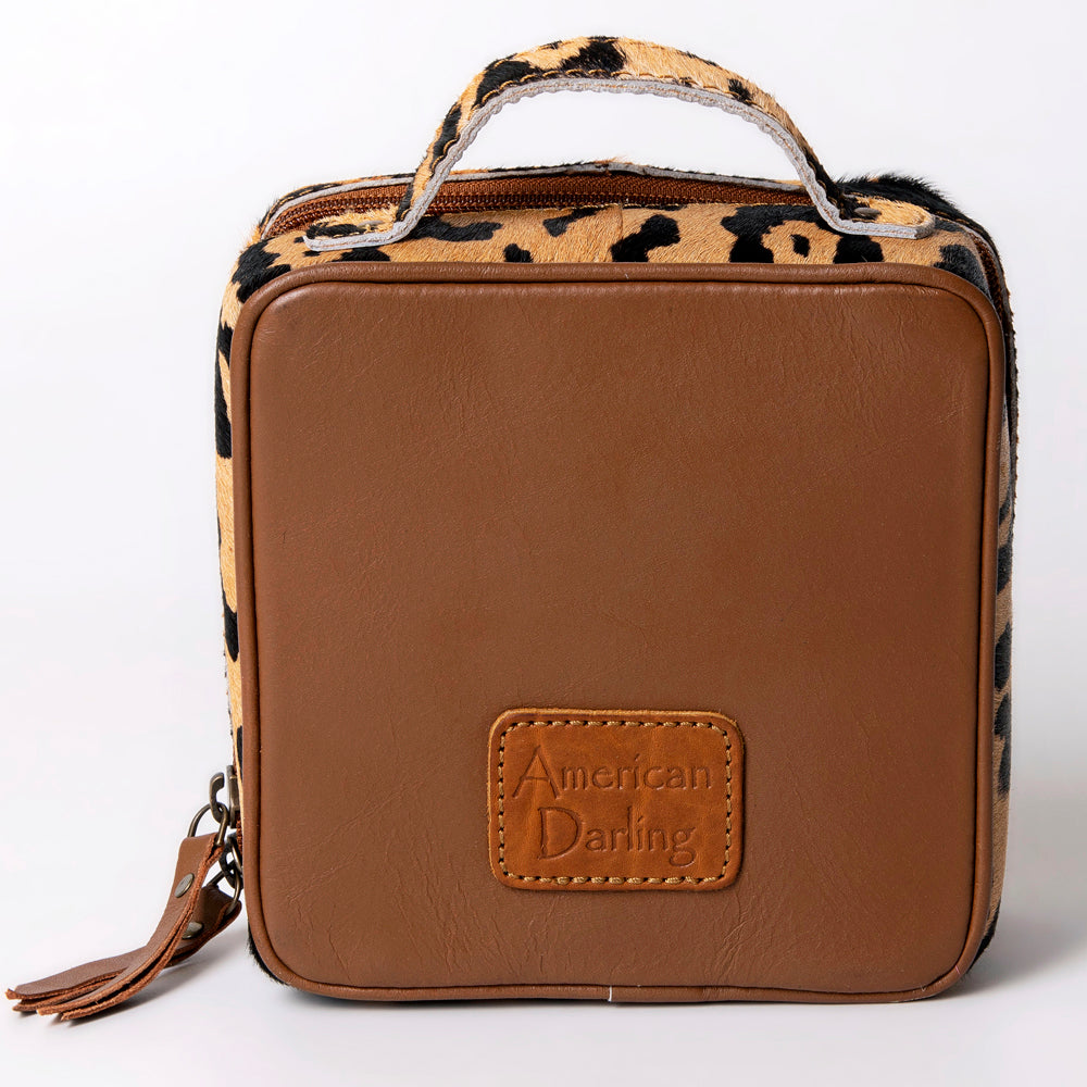 American Darling Jewelry Case Hair-On Genuine Leather Women Bag Western Handbag Purse