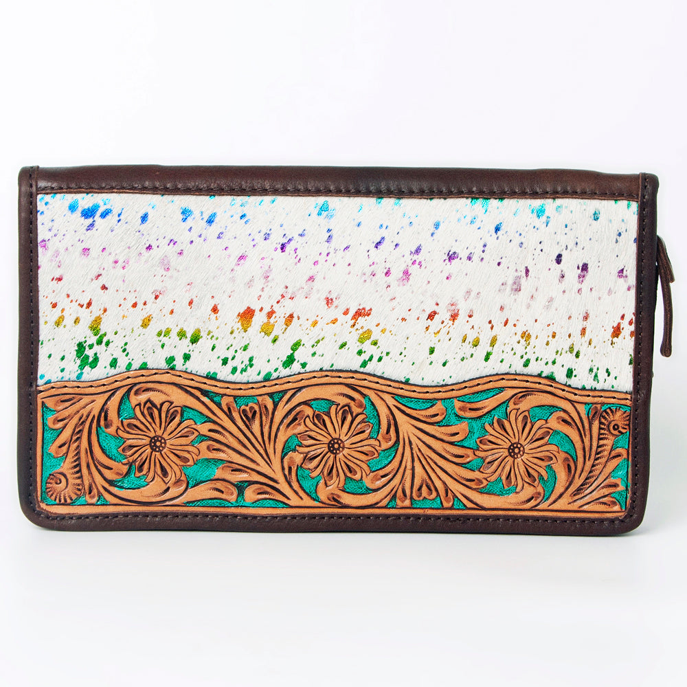 American Darling Hand Tooled Hair On Genuine Leather Women Bag Western Handbag Purse