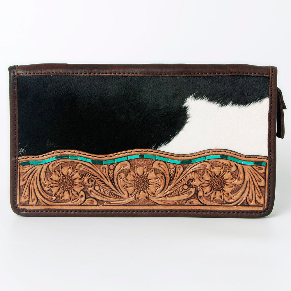 American Darling Hand Tooled Hair On Genuine Leather Women Bag Western Handbag Purse