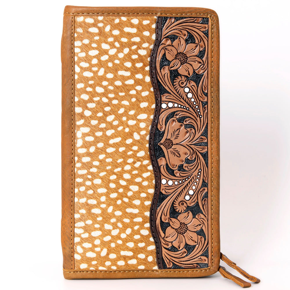 American Darling Hand Tooled Hair On Genuine Leather Women Bag Western Handbag Purse